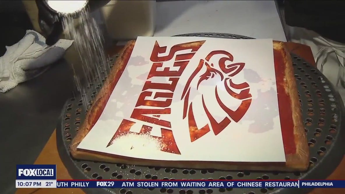 Nicky B's Pizzeria in Haddonfield serving up Eagles-themed tomato pies